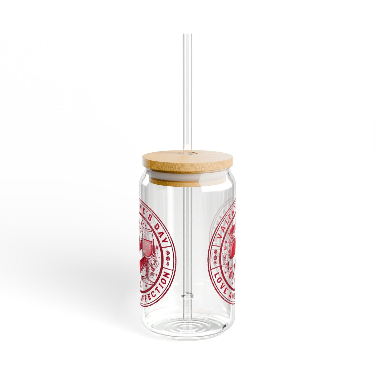 Valentines Day Sipper Glass, 16oz