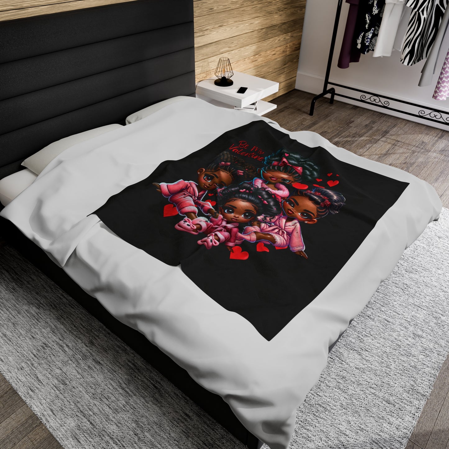 "Be My Valentine" - Velveteen Plush Blanket