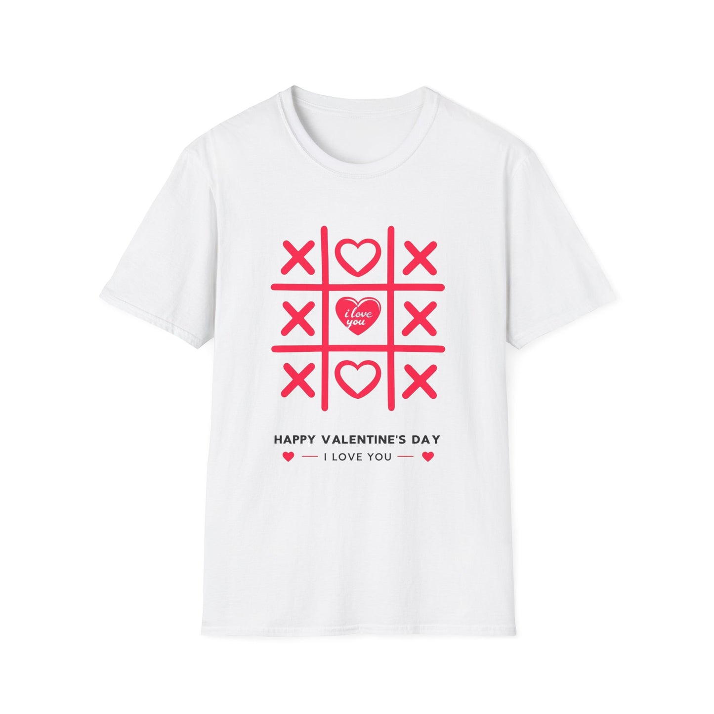 Valentines Day Unisex T-Shirt - Tic Tac Toe Design