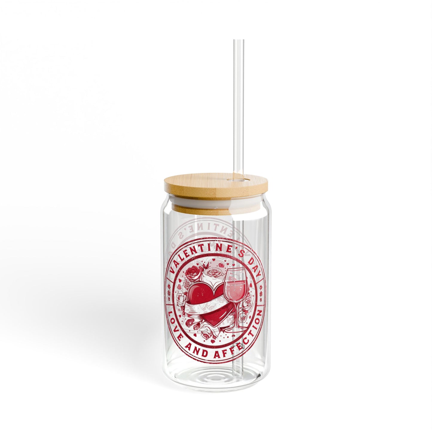 Valentines Day Sipper Glass, 16oz