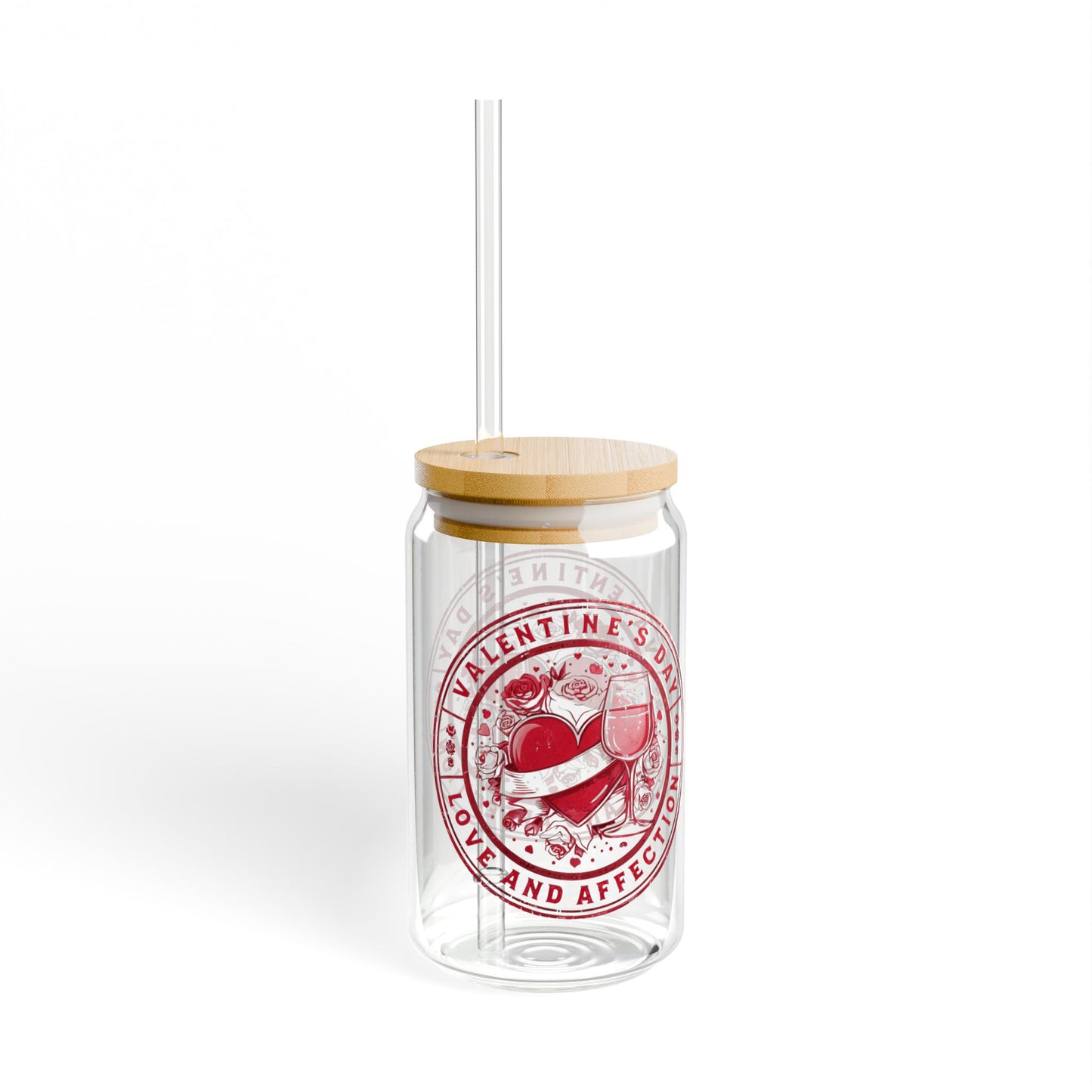 Valentines Day Sipper Glass, 16oz