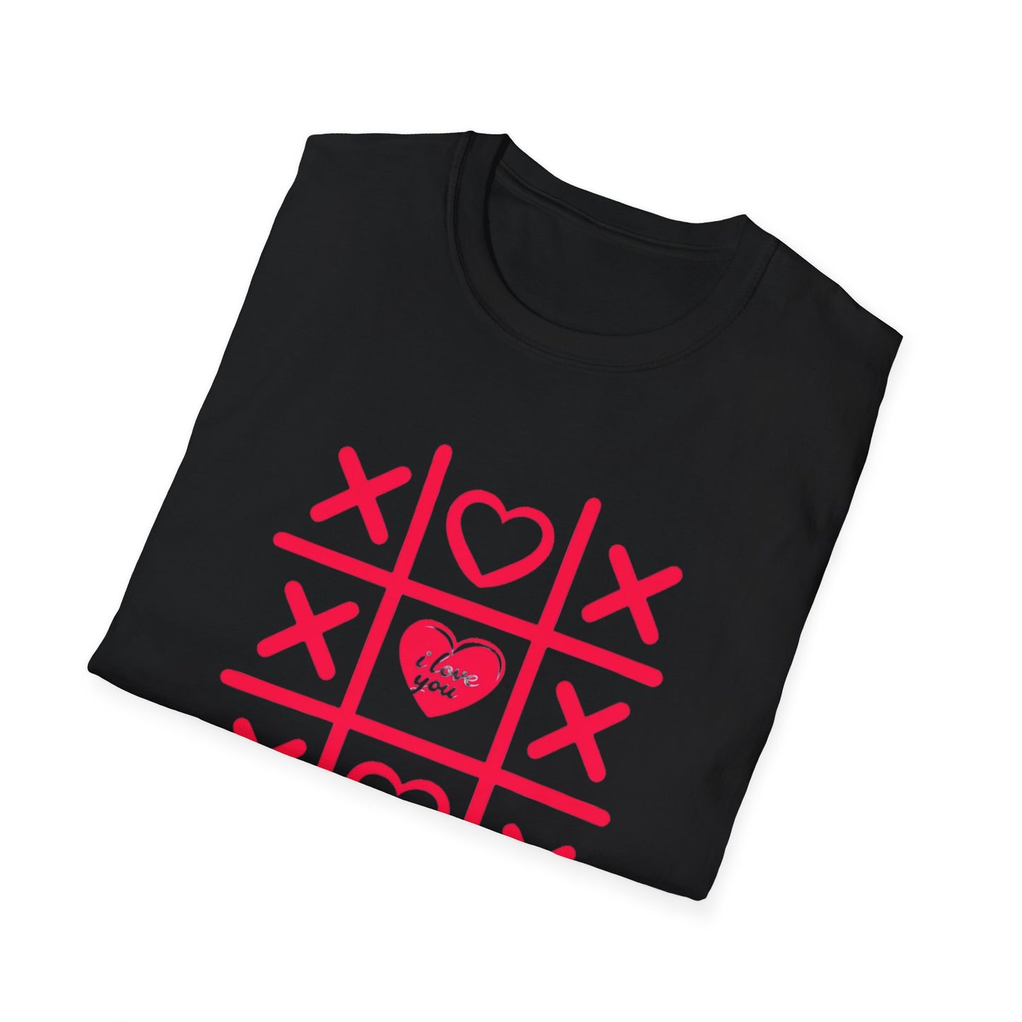 Valentines Day Unisex T-Shirt - Tic Tac Toe Design