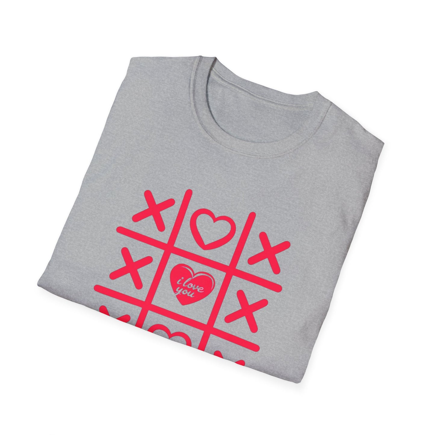 Valentines Day Unisex T-Shirt - Tic Tac Toe Design