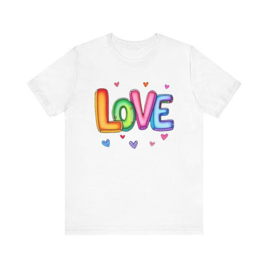"Colorful Love" - Unisex Jersey Short Sleeve Tee
