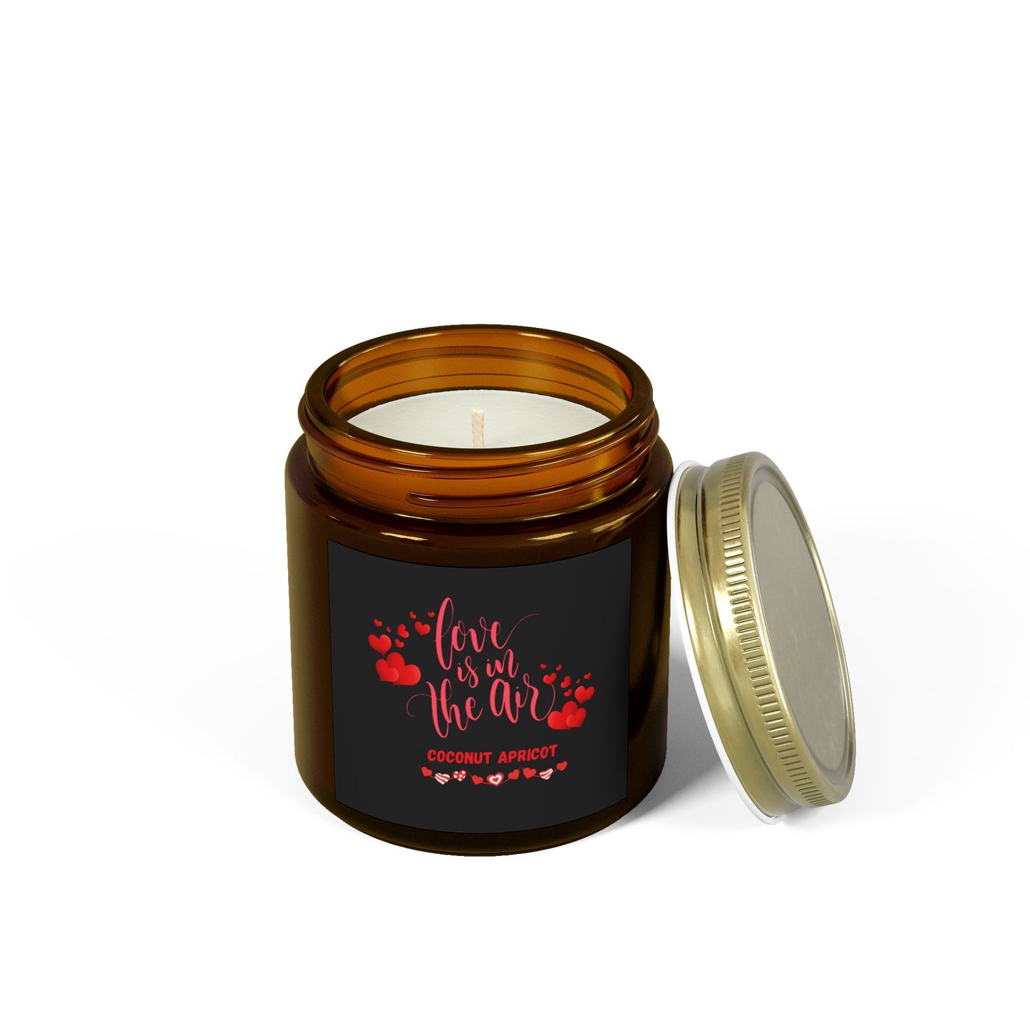 Scented Candle, Valentines Day Coconut Apricot Wax (4oz, 9oz)