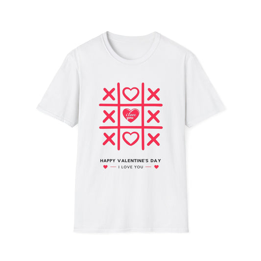Valentines Day Unisex T-Shirt - Tic Tac Toe Design