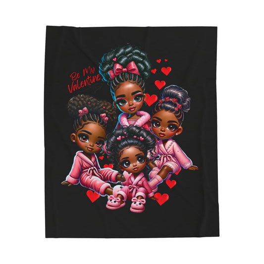 "Be My Valentine" - Velveteen Plush Blanket
