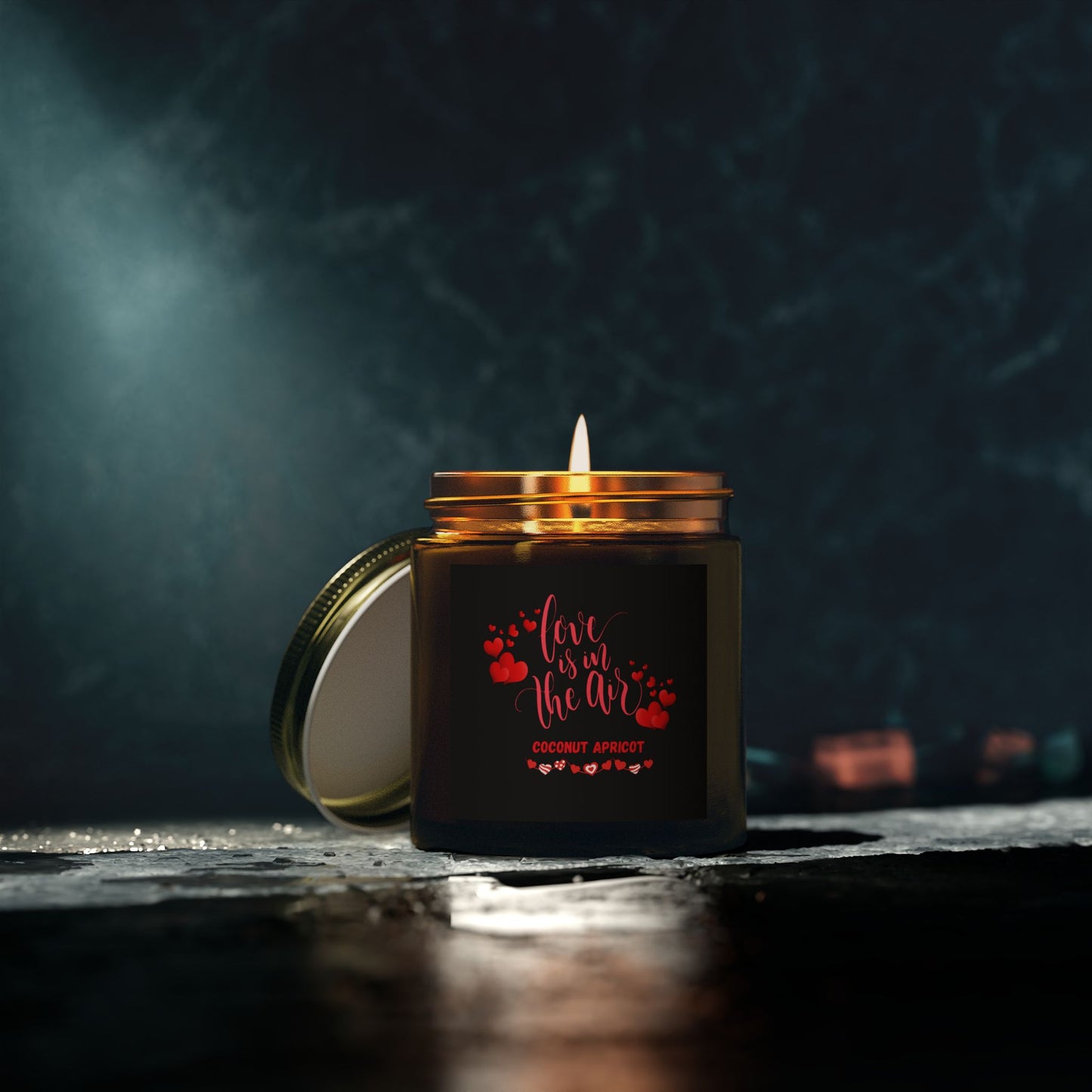 Scented Candle, Valentines Day Coconut Apricot Wax (4oz, 9oz)