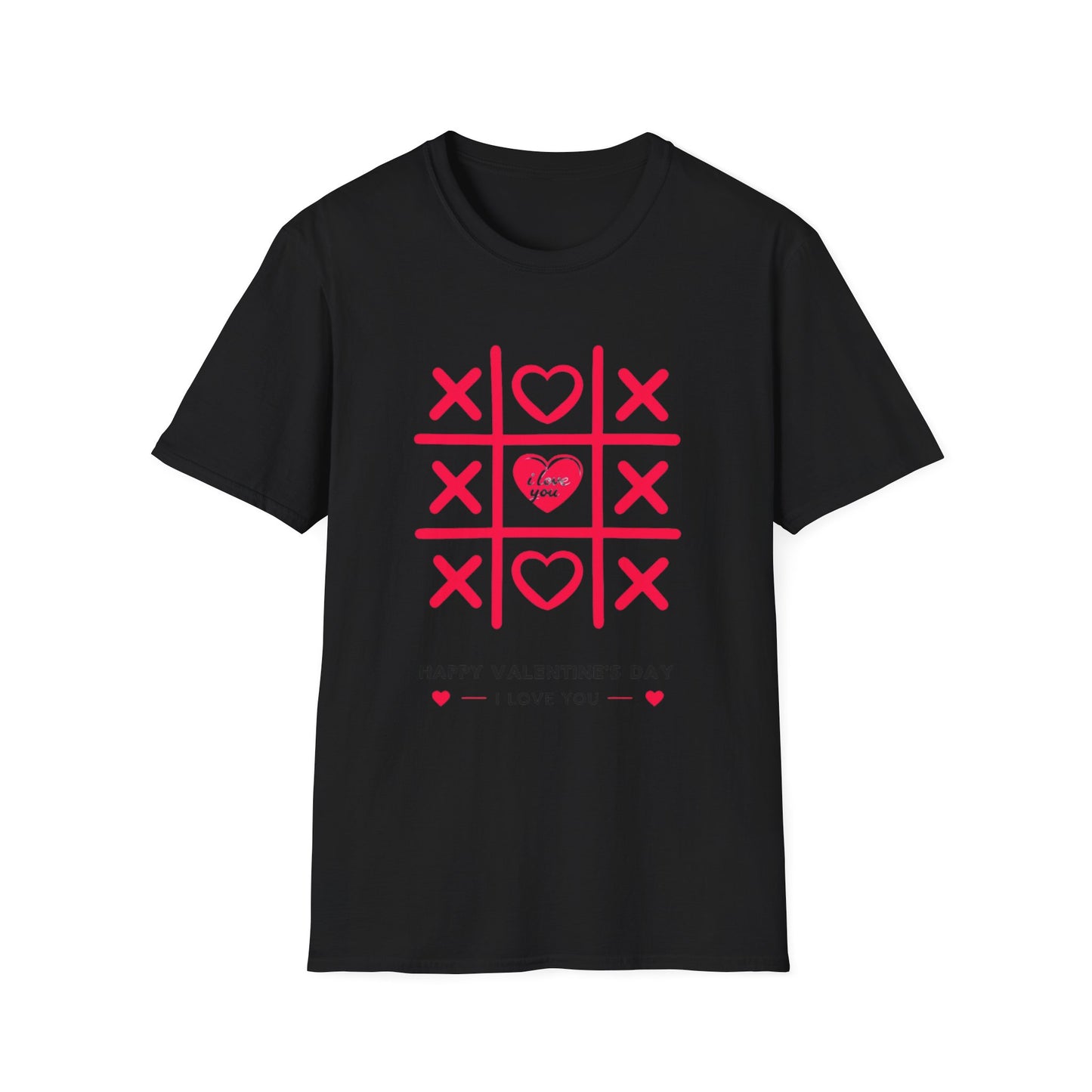 Valentines Day Unisex T-Shirt - Tic Tac Toe Design