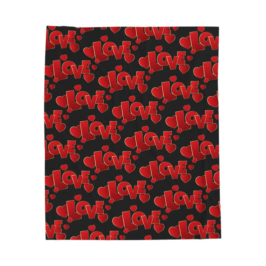 "Love" - Velveteen Plush Blanket