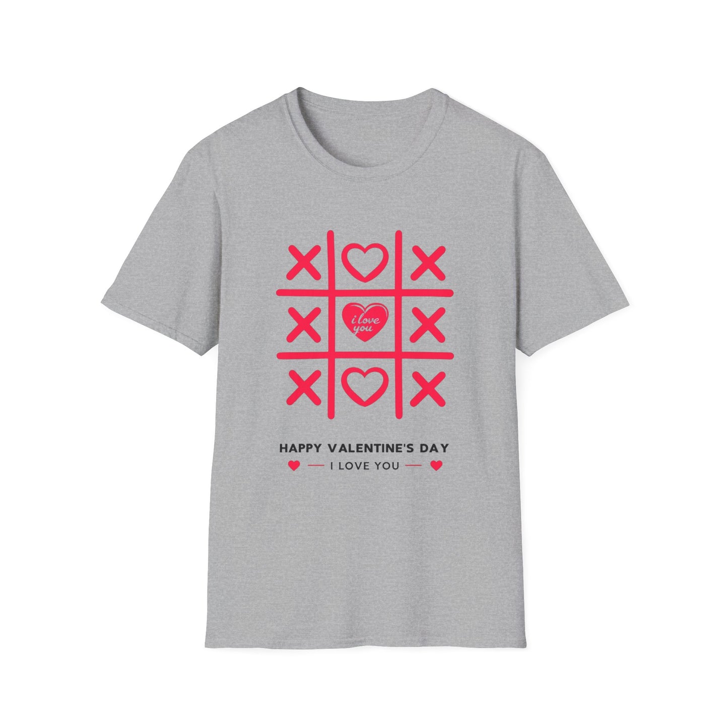 Valentines Day Unisex T-Shirt - Tic Tac Toe Design